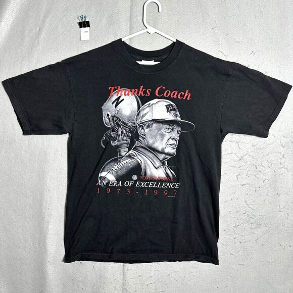 Other - 1997 Nebraska College Football T-Shirt  Coach Tom Osborne  Size L NCAA